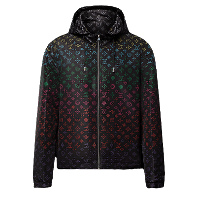 Monogram Flowers Gradient Printed Windbreaker